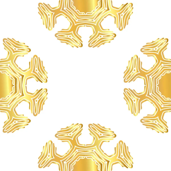 Vector patrón de oro sin costura con adorno de oro — Vector de stock