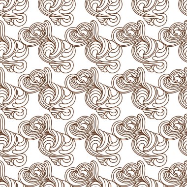 Siyah ve beyaz vektör dalga kalıpları. Yetişkin renklendirme sayfa.