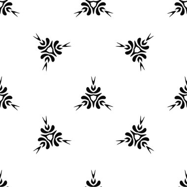 Beyaz arka plan üzerinde etnik seamless siyah modeli