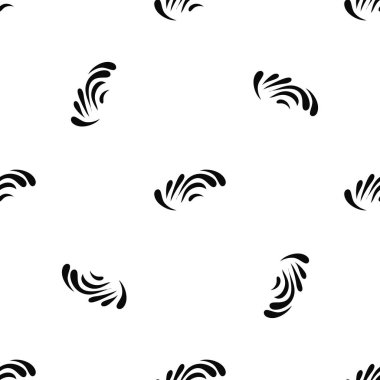 Beyaz arka plan üzerinde etnik seamless siyah modeli