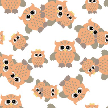 Dikişsiz baykuş desen