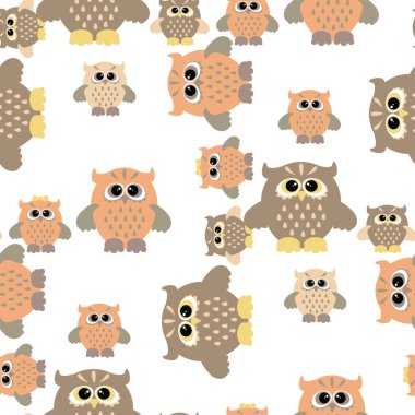 Dikişsiz baykuş desen