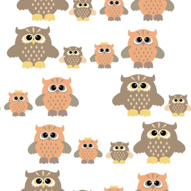 Dikişsiz baykuş desen