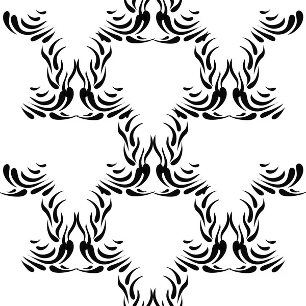 Negro patrón inconsútil abstracto — Archivo Imágenes Vectoriales