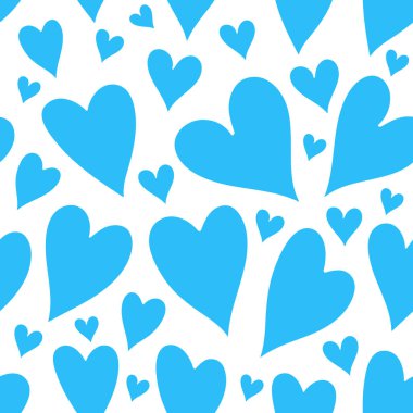 Mavi kalpler seamless modeli