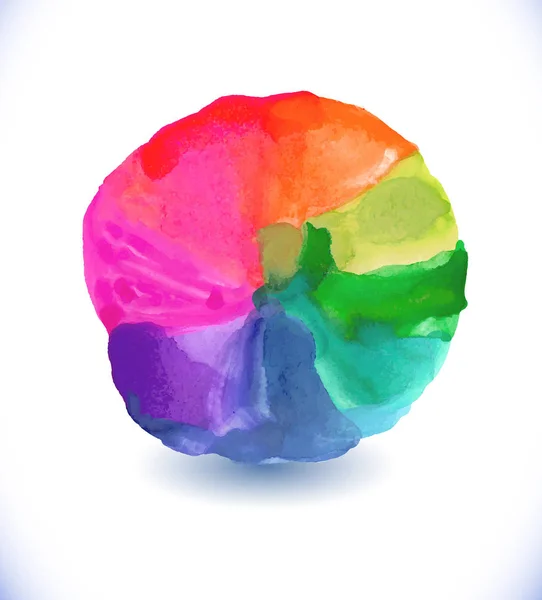 Abstrakt akvarell rainbow tonad bakgrund. — Stock vektor