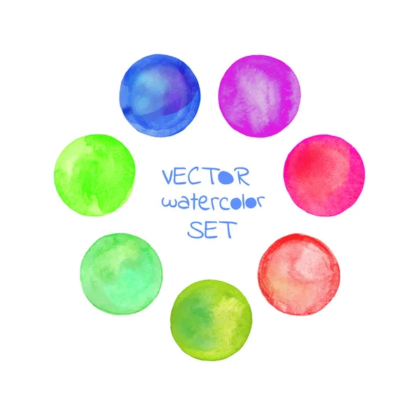 Marco de círculos vectoriales acuarela — Vector de stock