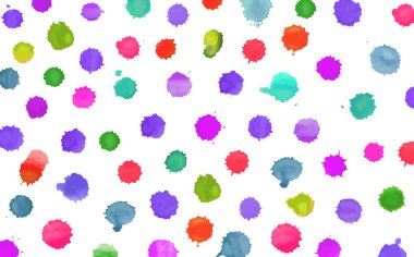 Renkli suluboya vektör kümesi su sıçramalarına