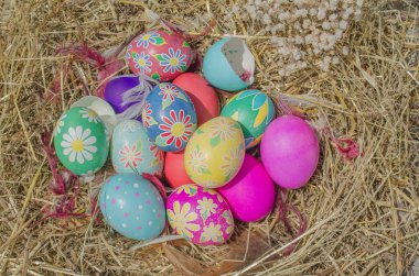 boyalı Paskalya yumurtaları  