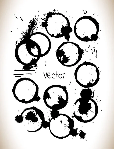 Conjunto vectorial de manchas. Manchas de vidrio grunge . — Vector de stock