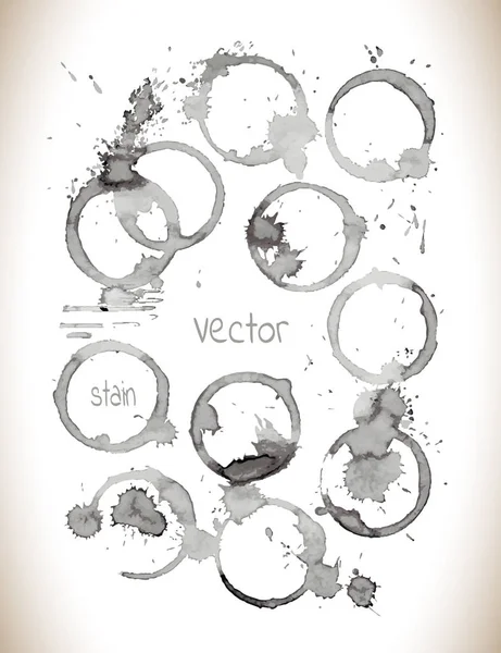 Conjunto vectorial de manchas. Manchas de vidrio grunge . — Vector de stock