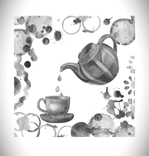 Fondo de taza de café — Vector de stock