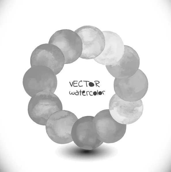 Conjunto de marcos de tinta vectorial. Marco círculo negro — Vector de stock