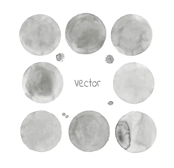 Conjunto de manchas de pintura dibujada a mano vectorial — Archivo Imágenes Vectoriales