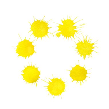 Sulu boya gökkuşağı çerçeve.