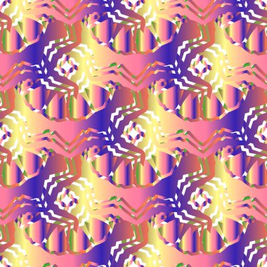 Vektör Dikişsiz desen renkli süsleme ile