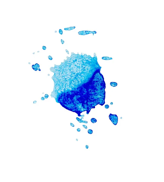 Синий акварельный всплеск. Акварель разноцветная . — стоковое фото