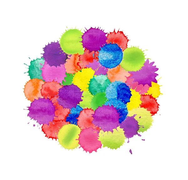 Aquarelle multicolore éclaboussure — Photo