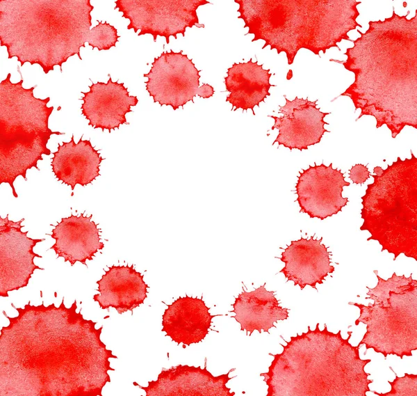 Splats splashes blobs of red ink