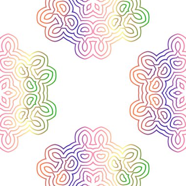 Oryantal mandalalar ile Seamless çok renkli modeli