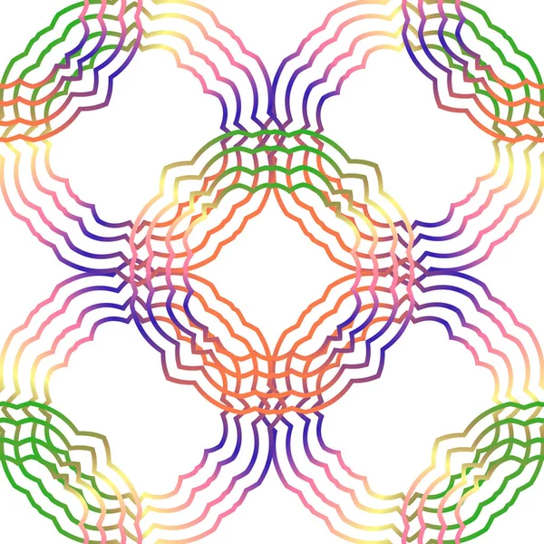 Patrón multicolor sin costuras con mandalas orientales — Archivo Imágenes Vectoriales