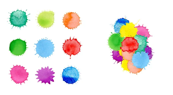 Watercolor splash texture. Watercolor splashes isolated. — Stock Photo, Image