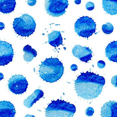 Suluboya arka plan izole soyut mavi boyalı 