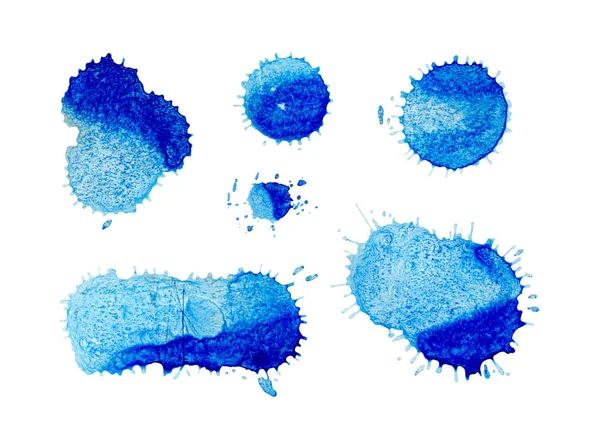 Blue watercolor splash. Watercolor colorful round spot. — Stock Photo, Image