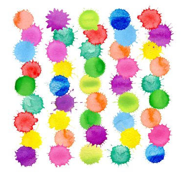 Suluboya sıçrama doku. Suluboya sıçramalarına izole.