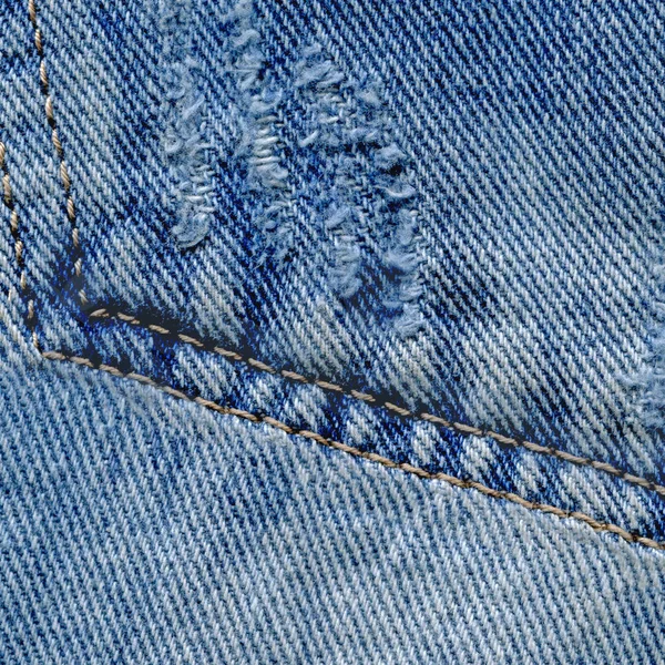 Texture of blue jeans background — Stock Photo, Image