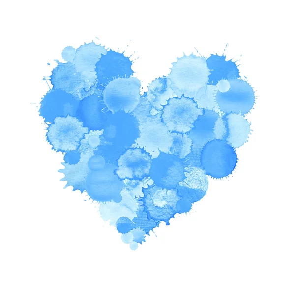 Corazón azul sobre fondo blanco —  Fotos de Stock