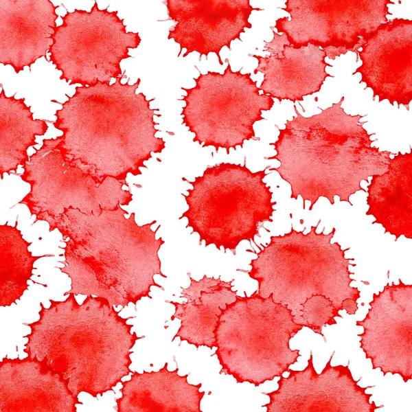 Splats salpica manchas de tinta roja. Salpicaduras de sangre roja — Foto de Stock