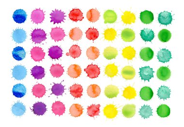 renkli suluboya sıçraması