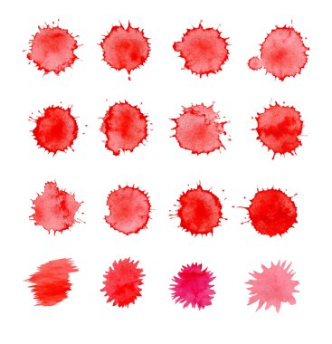 Soyut kırmızı mürekkep sıçrama arka plan. Damlayan kan seti