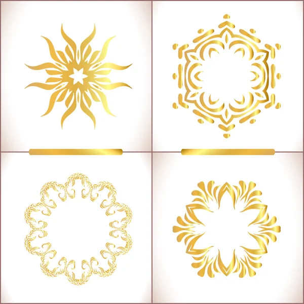  Beyaz arka plan üzerinde geleneksel altın dekor.