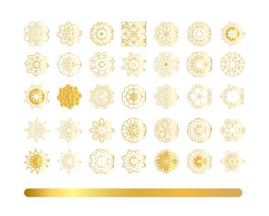 Hand drawn ethnic circular beige ornament