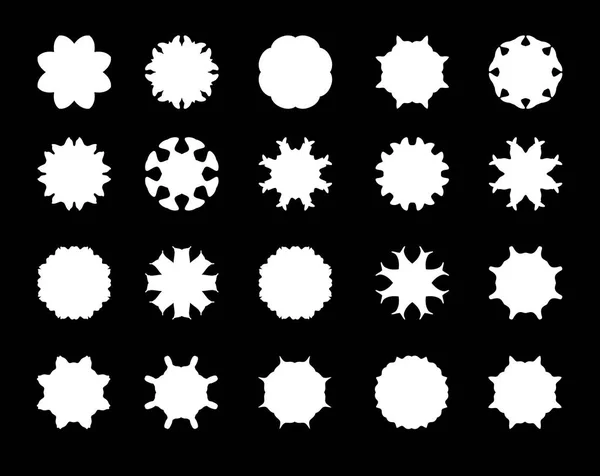 Vector zwart-wit ornamenten. Witte Indische ornament — Stockvector