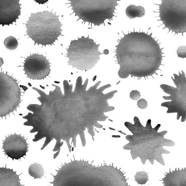 Grunge siyah splash arka plan. Sulu Boya lekesi arka plan.