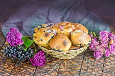 ev yapımı blueberry muffins