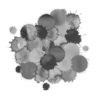 Grunge boya lekesi. Suluboya arka plan siyah.