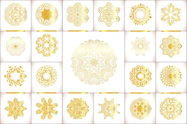  Vektör süs altın sembolleri set