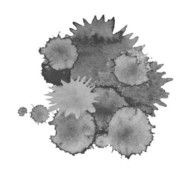 Uyarıları sıçraması ve BLOB'lar siyah mürekkep.
