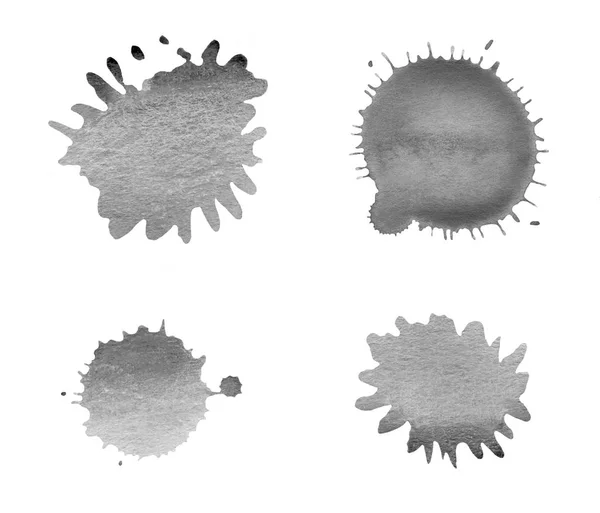 Uyarıları sıçraması ve BLOB'lar siyah mürekkep. — Stok fotoğraf