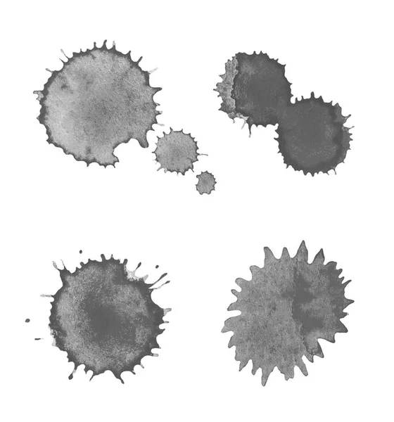Salpicaduras y manchas de tinta negra . — Foto de Stock