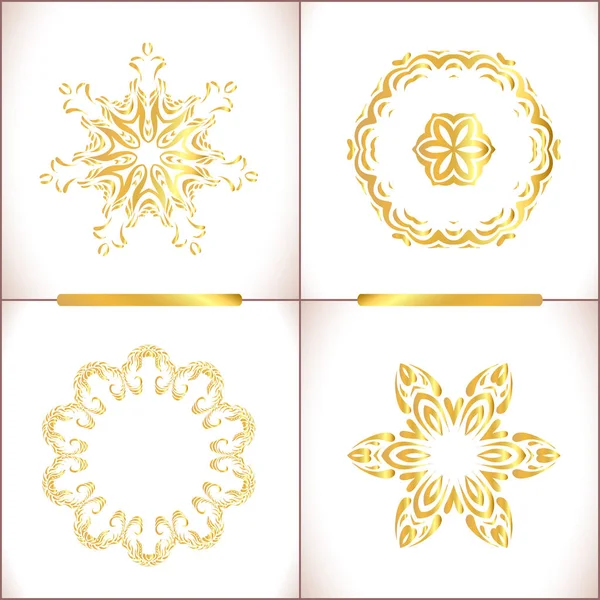 Vektor zlaté květinové ornamenty pozadí. Elegantní zlaté pozadí — Stockový vektor