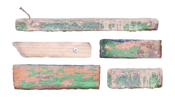 Ahşap tahta izole kümesi