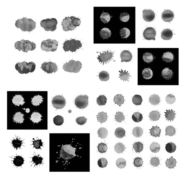 Mürekkep ile izole siyah lekeler ayarla. 