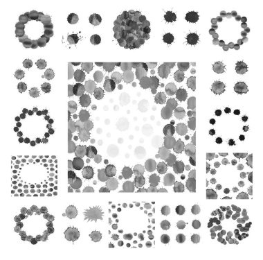 Grunge boya lekesi. Siyah mürekkep grunge sıçrama