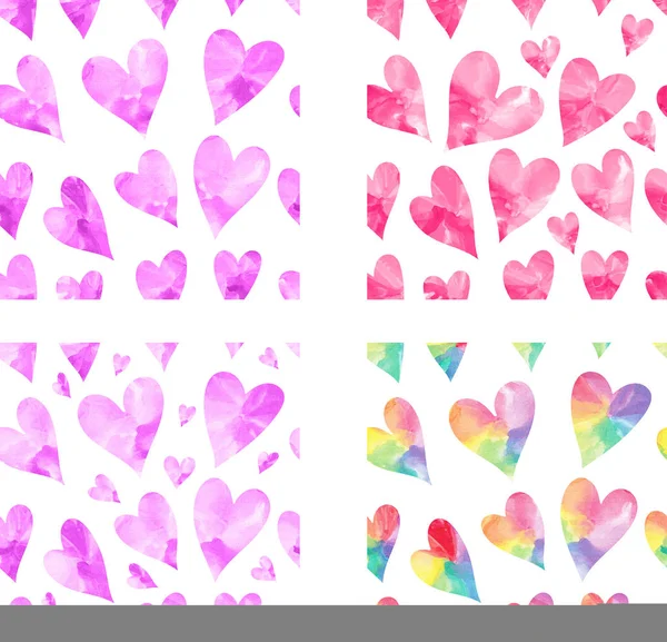 Pink heart  pattern set background