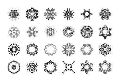  Çiçek mandala desen. Olağandışı çiçek şekil.